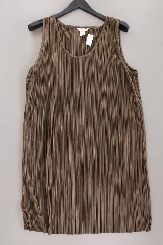 H&M Kleid Gr. XL Ärmellos braun aus Polyester