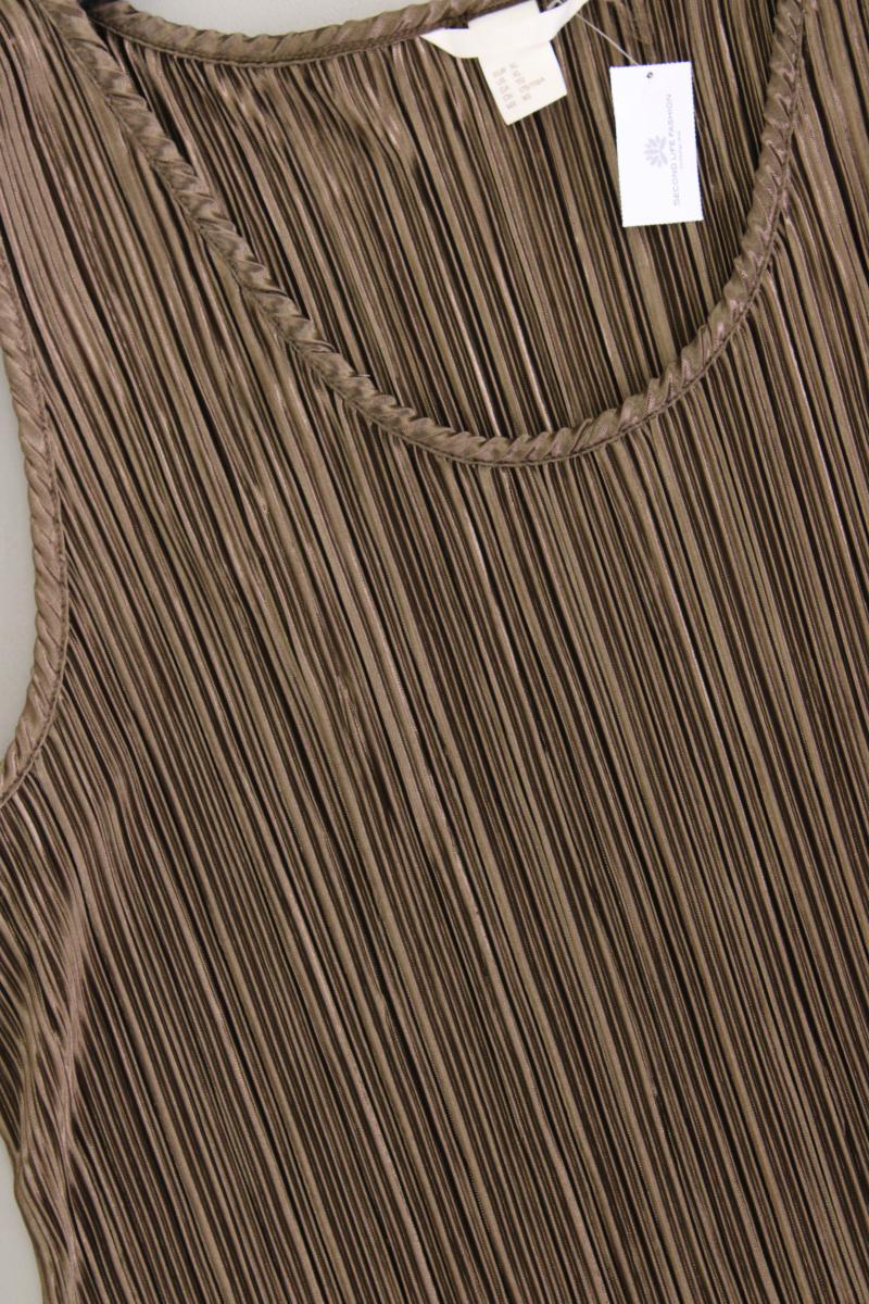 H&M Kleid Gr. XL Ärmellos braun aus Polyester