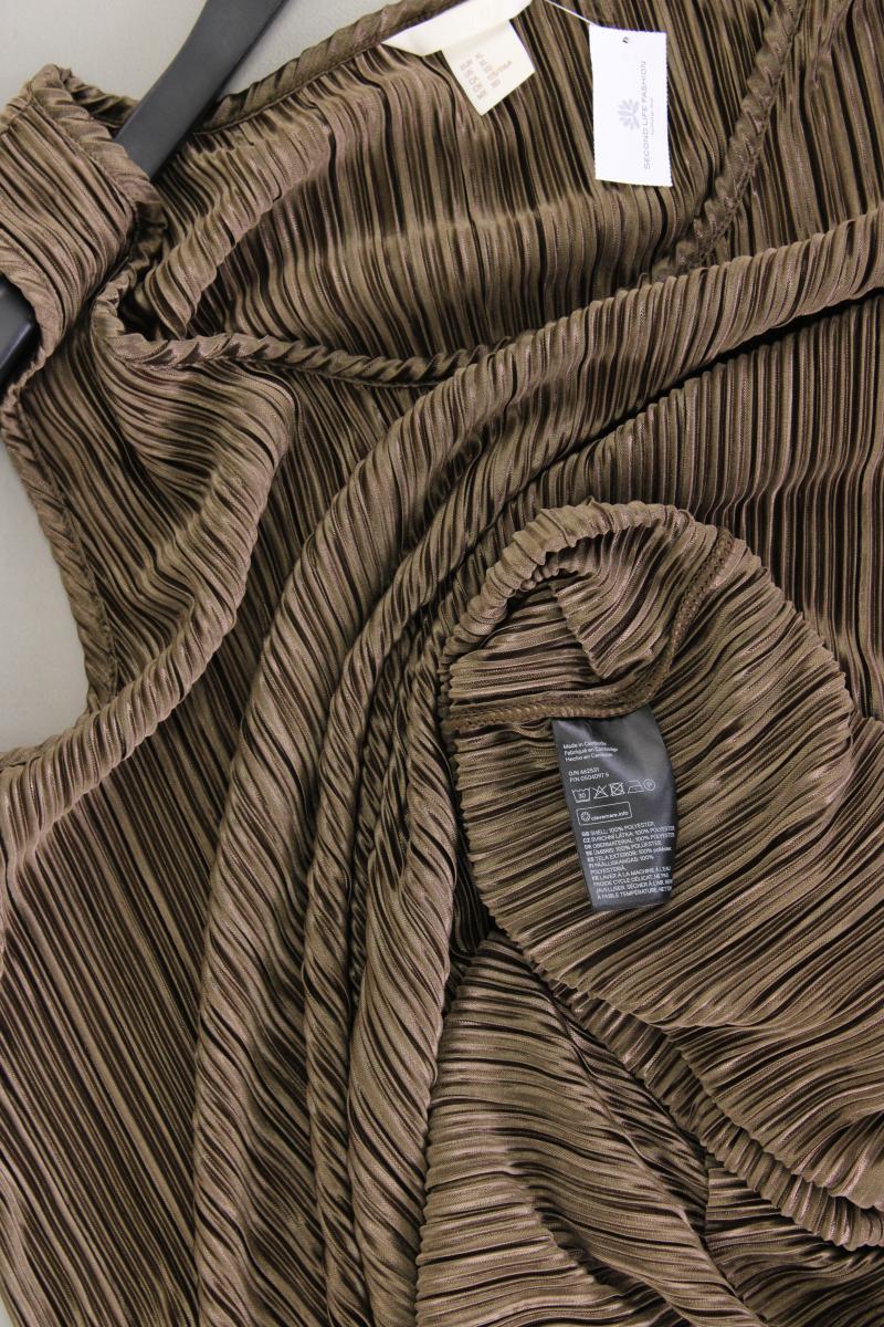 H&M Kleid Gr. XL Ärmellos braun aus Polyester