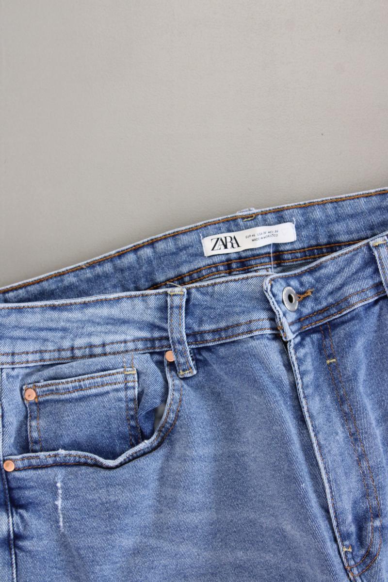 Zara Jeansshorts für Herren Gr. 46 blau aus Baumwolle