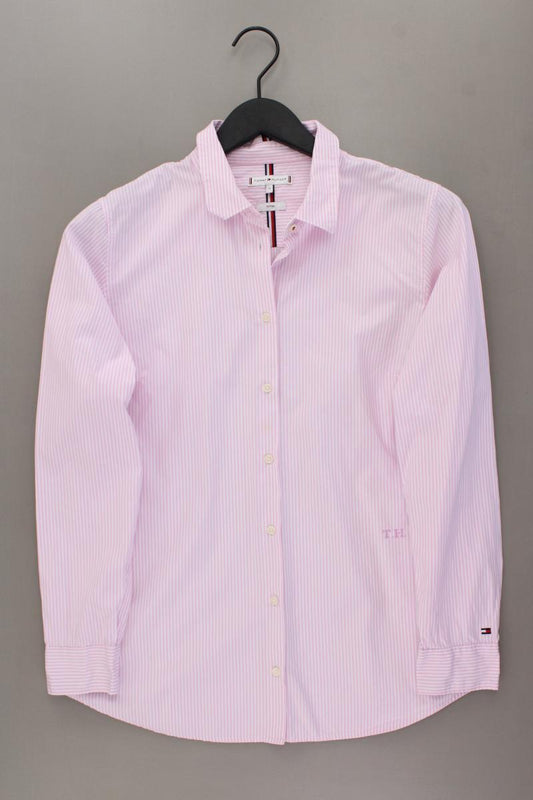 Tommy Hilfiger Langarmbluse Gr. UK 14 (L) gestreift rosa aus Baumwolle