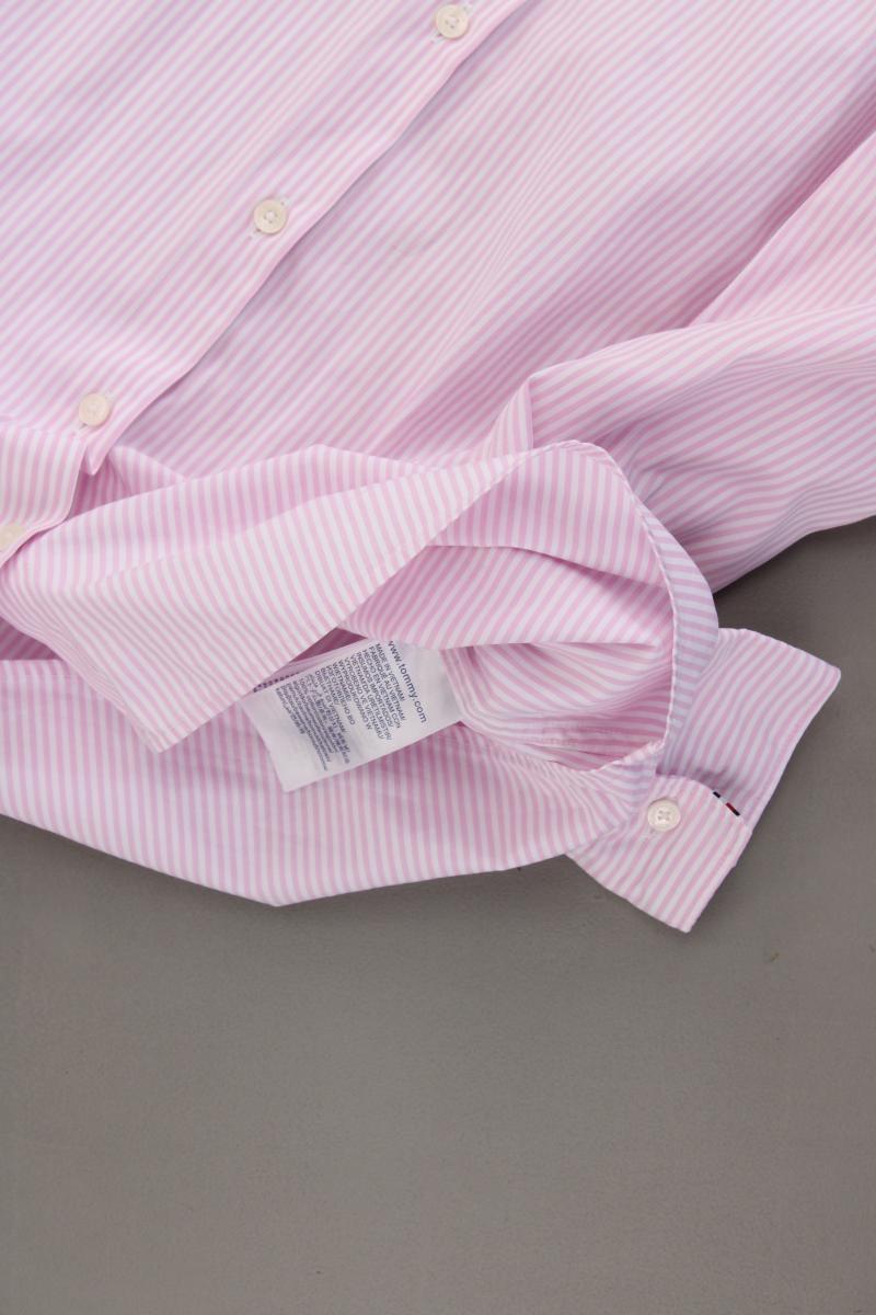 Tommy Hilfiger Langarmbluse Gr. UK 14 (L) gestreift rosa aus Baumwolle
