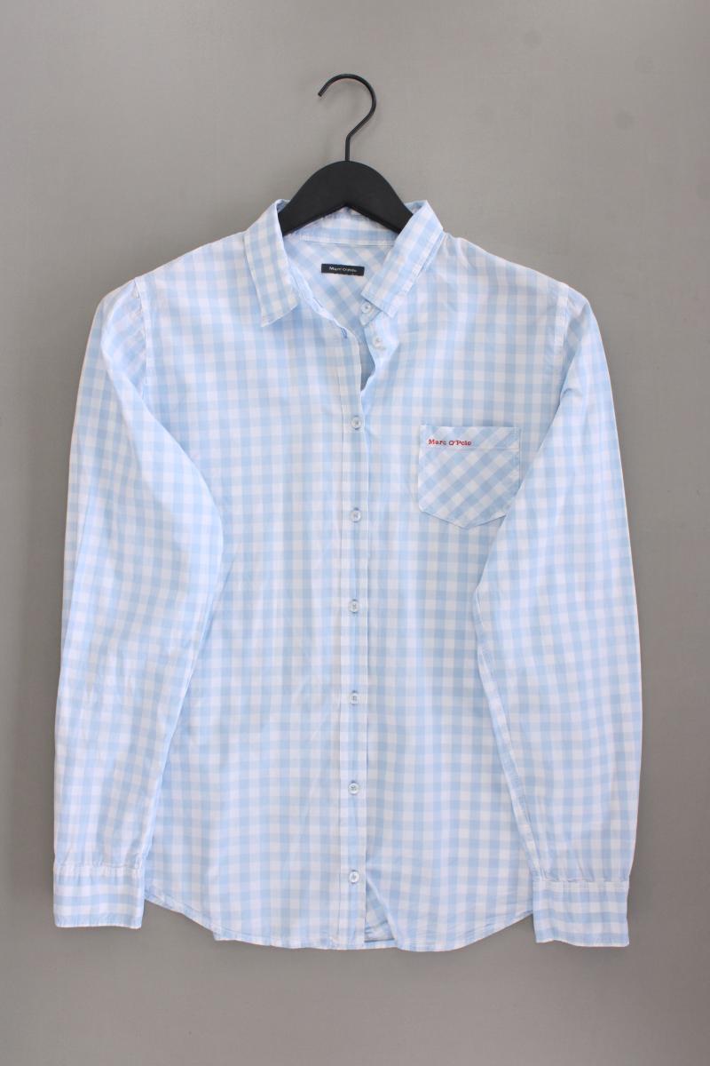 Marc O'Polo Karobluse Gr. 42 kariert Langarm blau aus Baumwolle