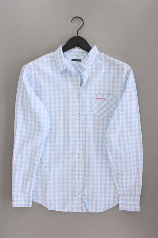 Marc O'Polo Karobluse Gr. 42 kariert Langarm blau aus Baumwolle