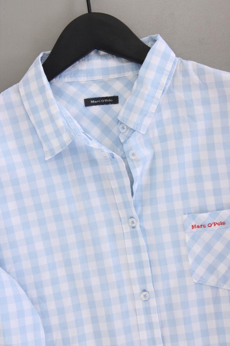 Marc O'Polo Karobluse Gr. 42 kariert Langarm blau aus Baumwolle