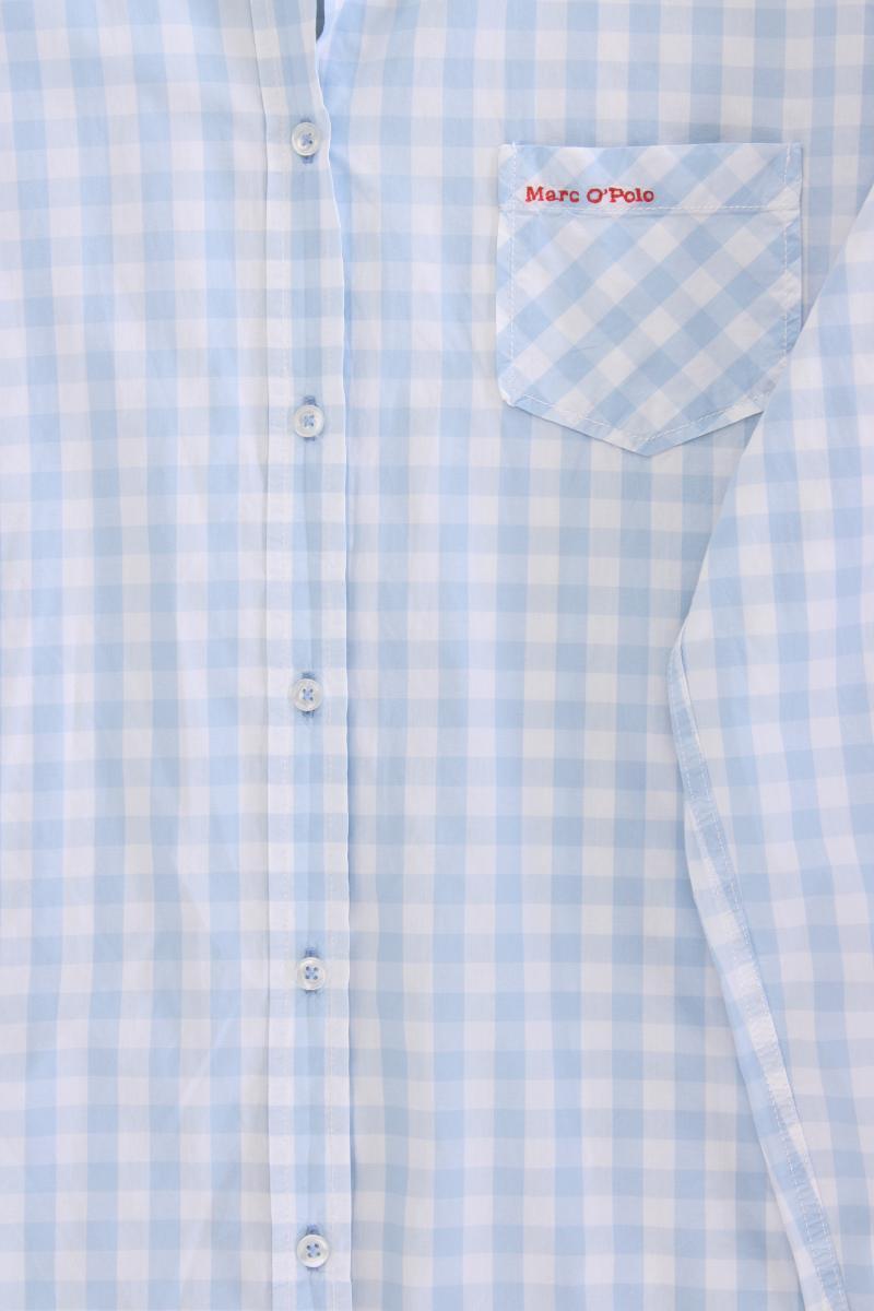 Marc O'Polo Karobluse Gr. 42 kariert Langarm blau aus Baumwolle