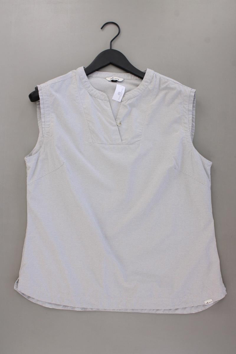 Frilufts Ärmellose Bluse Gr. 46 gestreift grau aus Polyamid