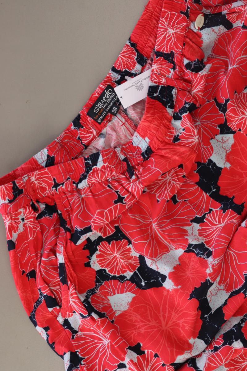 s'questo Stoffhose Gr. 38 mit Blumenmuster rot aus Viskose