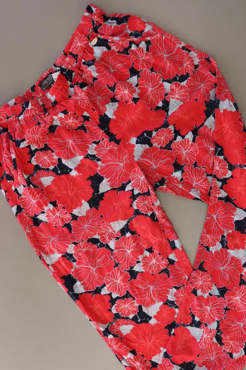 s'questo Stoffhose Gr. 38 mit Blumenmuster rot aus Viskose