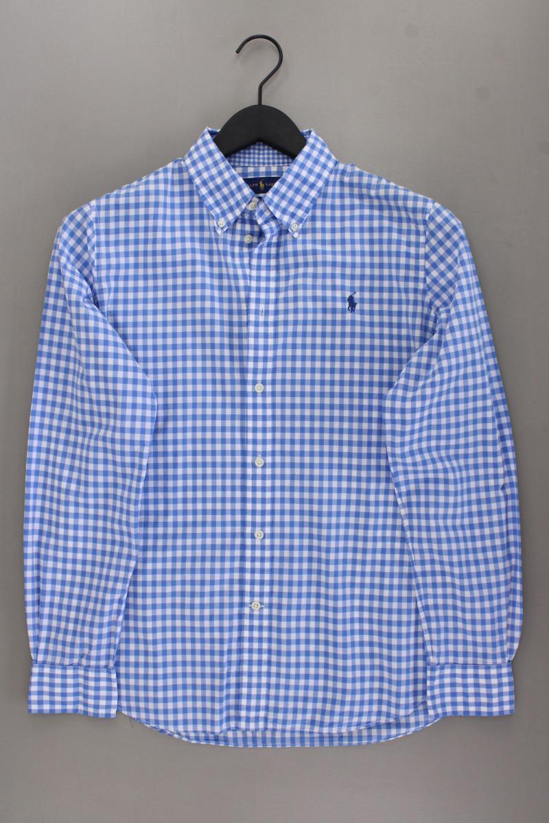 Ralph Lauren Karobluse Gr. UK 14 (L) kariert Langarm blau aus Baumwolle