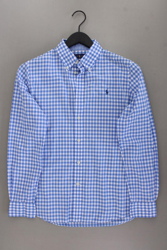 Ralph Lauren Karobluse Gr. UK 14 (L) kariert Langarm blau aus Baumwolle