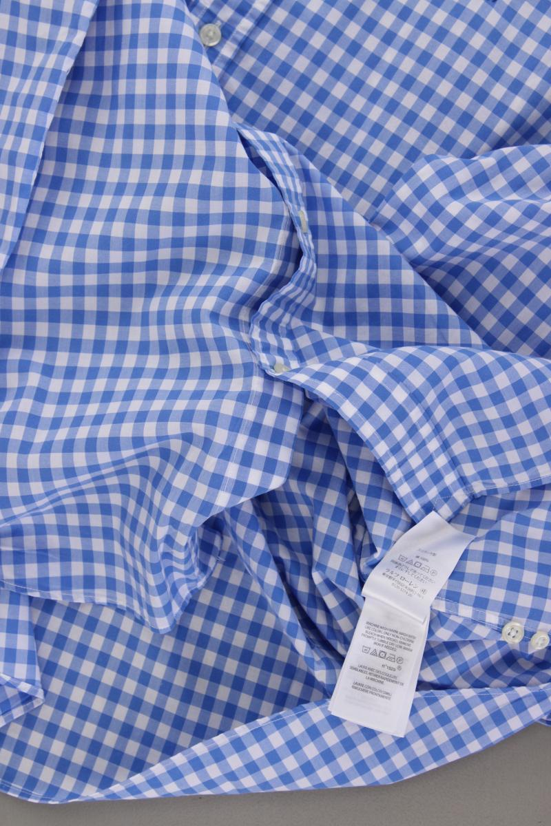 Ralph Lauren Karobluse Gr. UK 14 (L) kariert Langarm blau aus Baumwolle