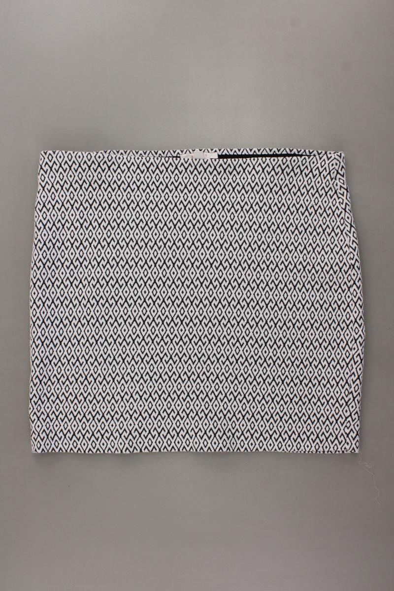 Esprit Stretchrock Gr. XL geometrisches Muster grau aus Baumwolle