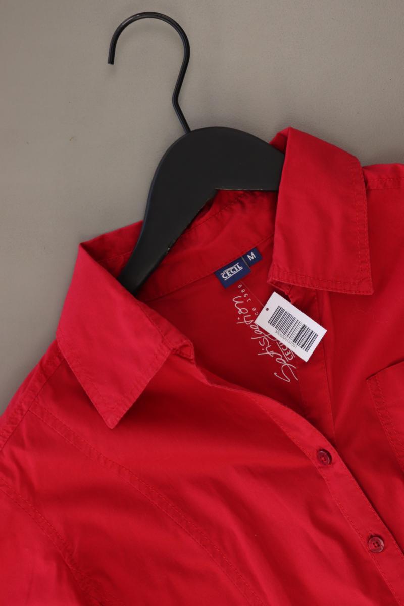Cecil Kurzarmbluse Gr. M rot aus Baumwolle