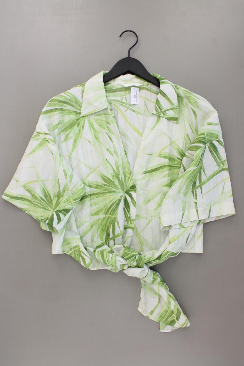 H&M Crop Bluse Gr. 46 Kurzarm grün