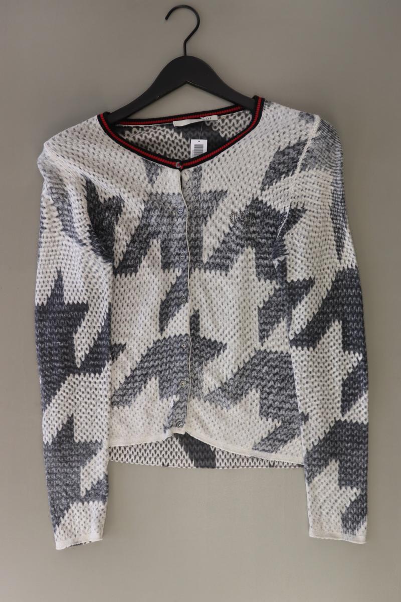Oui Strickjacke Gr. 34 Langarm grau aus Baumwolle