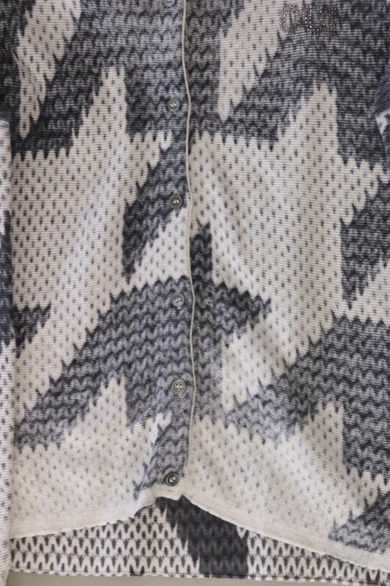 Oui Strickjacke Gr. 34 Langarm grau aus Baumwolle