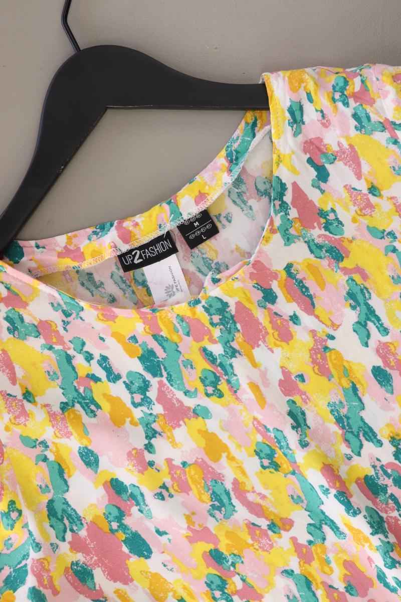 Up2Fashion Kleid Gr. M mit Gürtel Kurzarm mehrfarbig aus Viskose