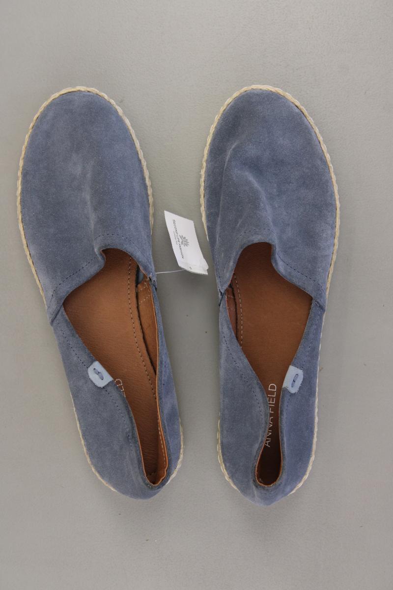 Anna Field Loafers Gr. 41 blau aus Leder