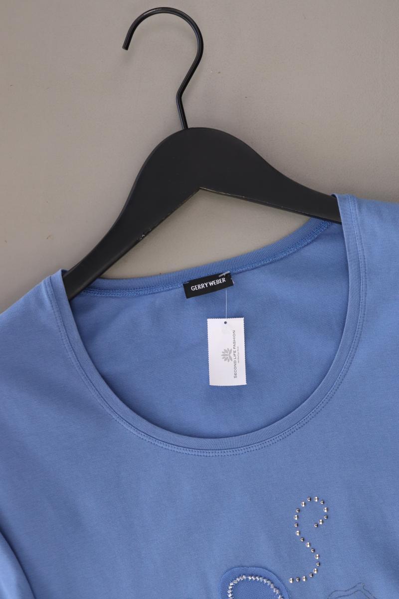 Gerry Weber T-Shirt Gr. 42 Kurzarm blau
