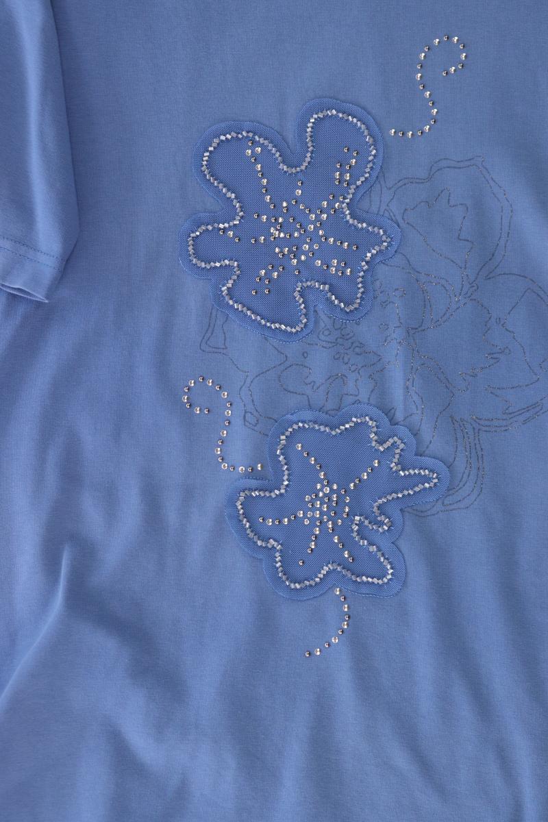 Gerry Weber T-Shirt Gr. 42 Kurzarm blau