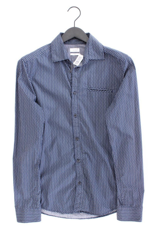 Esprit Langarmhemd für Herren Gr. S blau aus Baumwolle