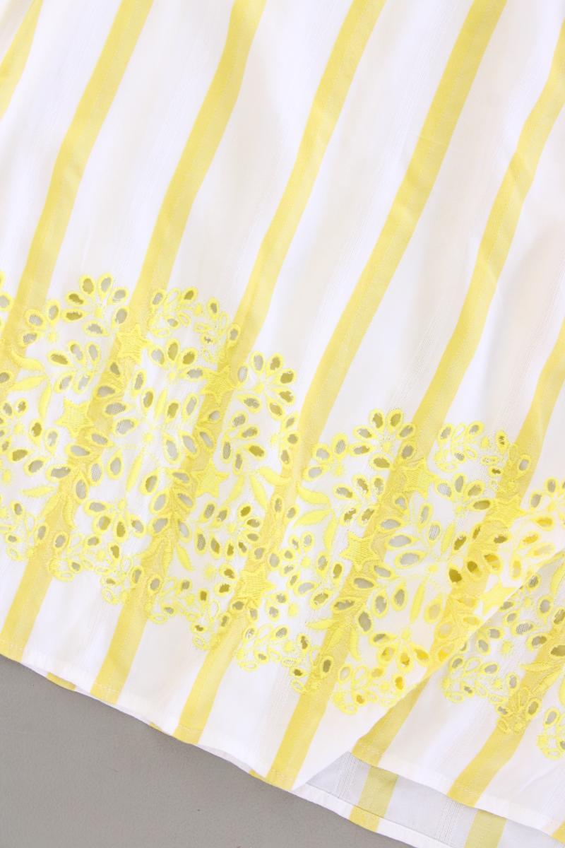 Ulla Popken Classic Bluse Gr. 46/48 gestreift 3/4 Ärmel gelb