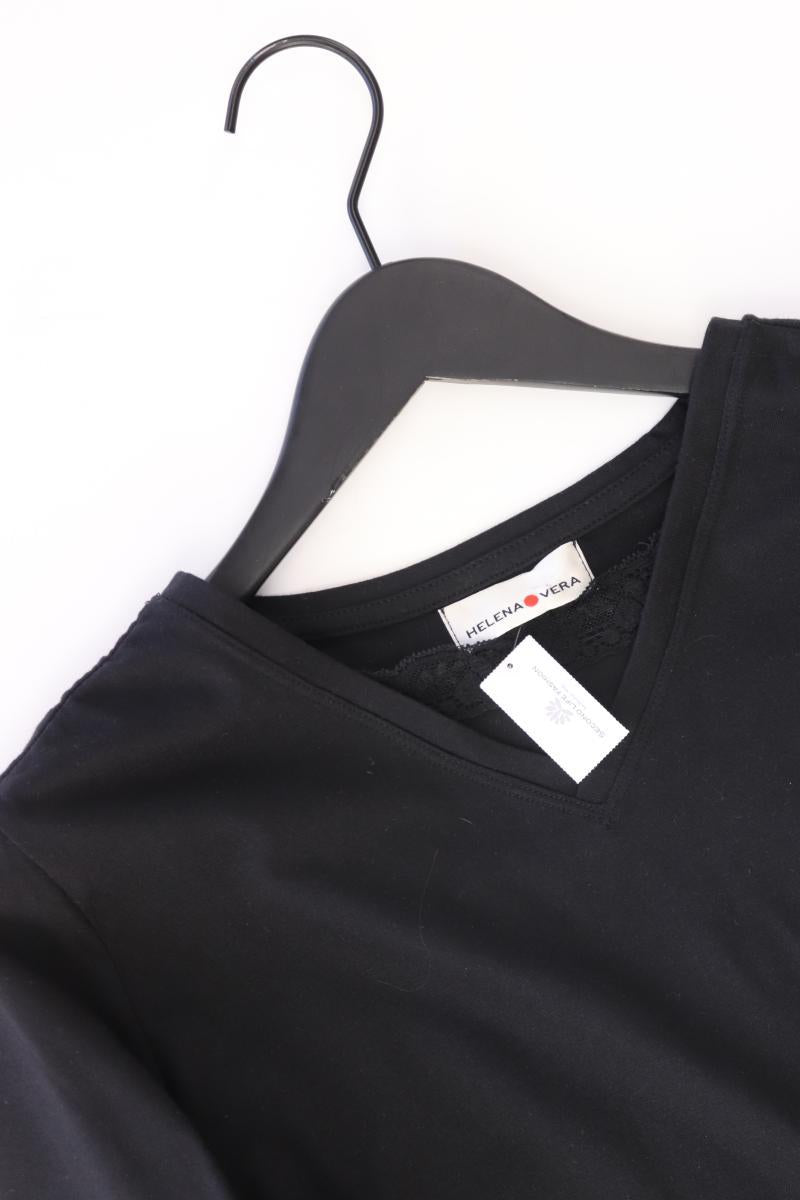 Helena Vera Shirt mit V-Ausschnitt Gr. 44 3/4 Ärmel schwarz aus Polyester