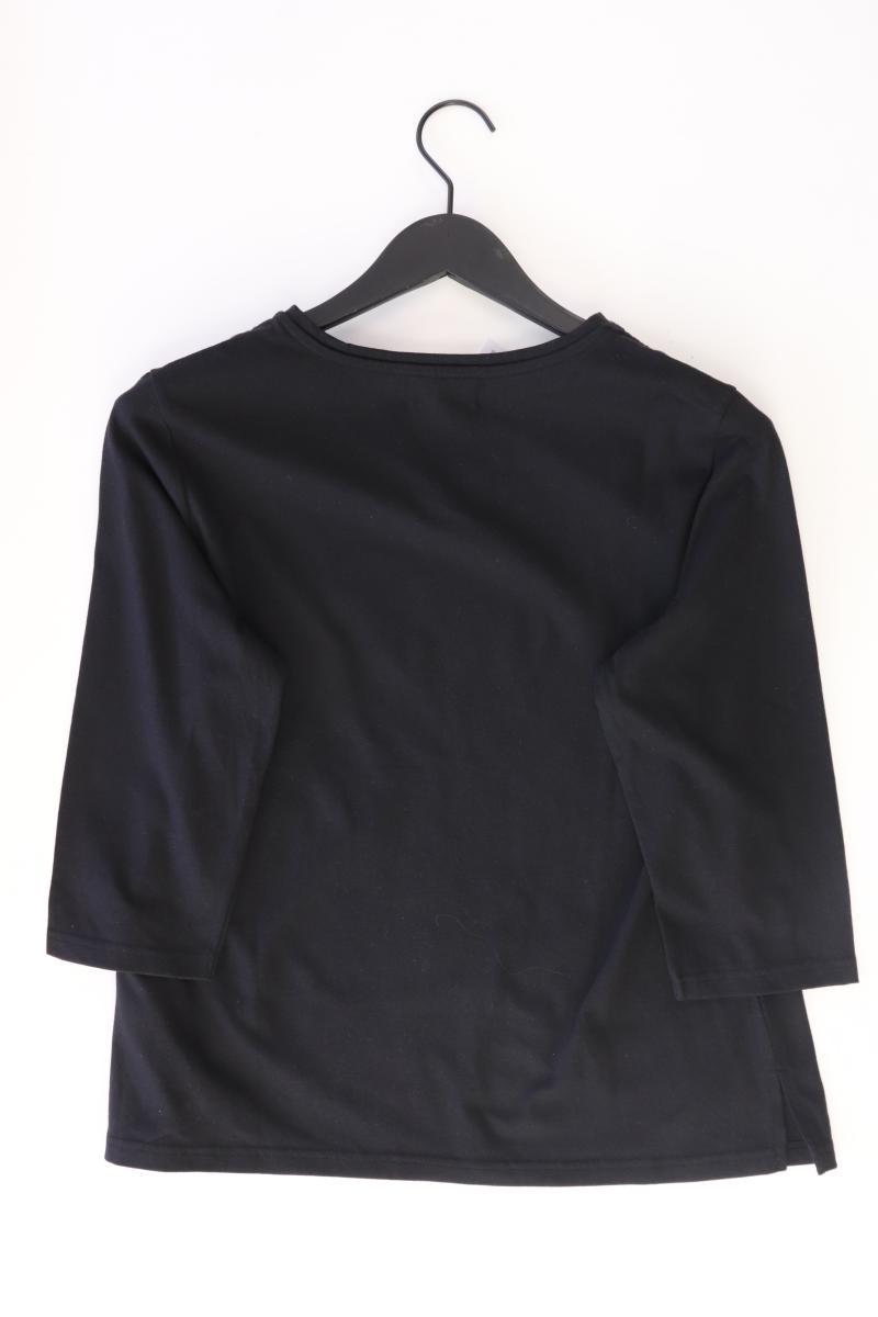 Helena Vera Shirt mit V-Ausschnitt Gr. 44 3/4 Ärmel schwarz aus Polyester