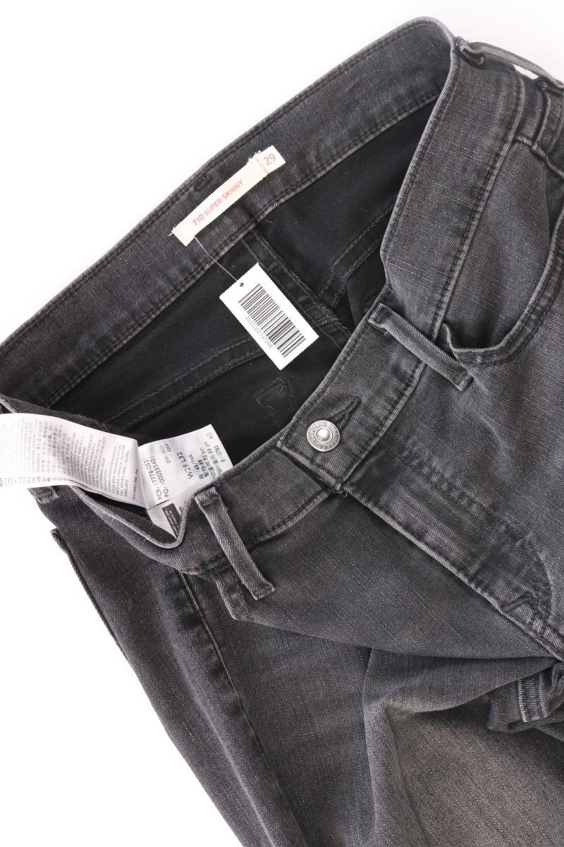 Levi's Skinny Jeans Gr. W29/L32 Modell 710 Super Skinny grau aus Baumwolle