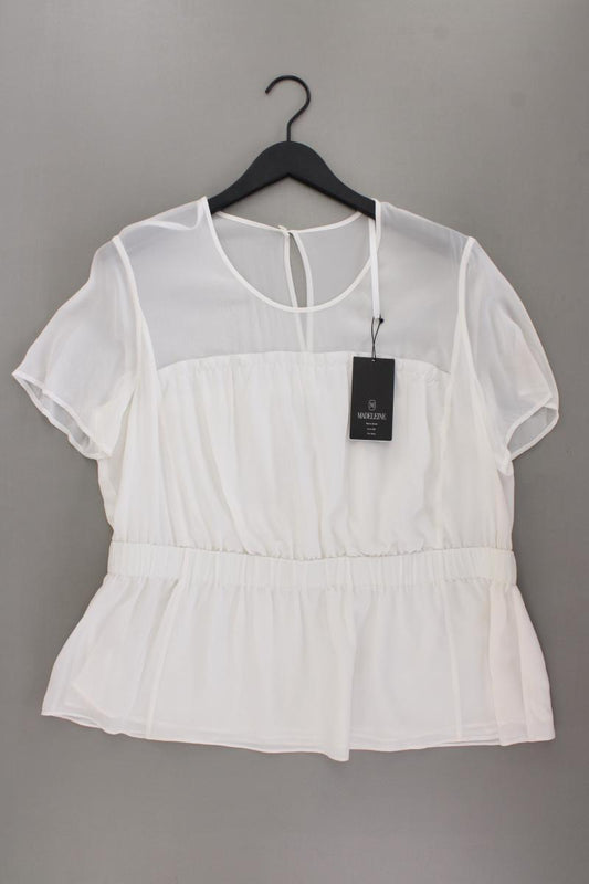 Madeleine Seidenbluse Gr. 46 neu mit Etikett Kurzarm creme