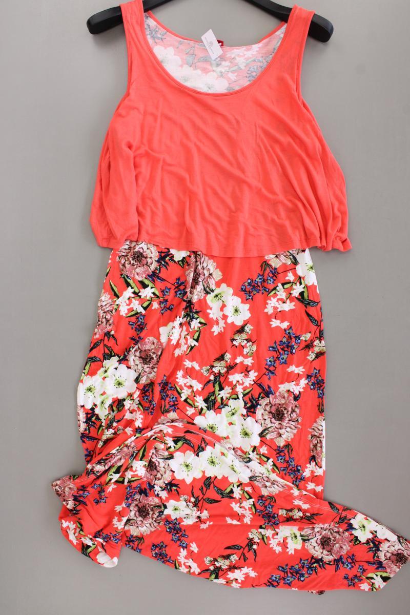 s.Oliver Trägerkleid Gr. 42 mit Blumenmuster orange aus Viskose