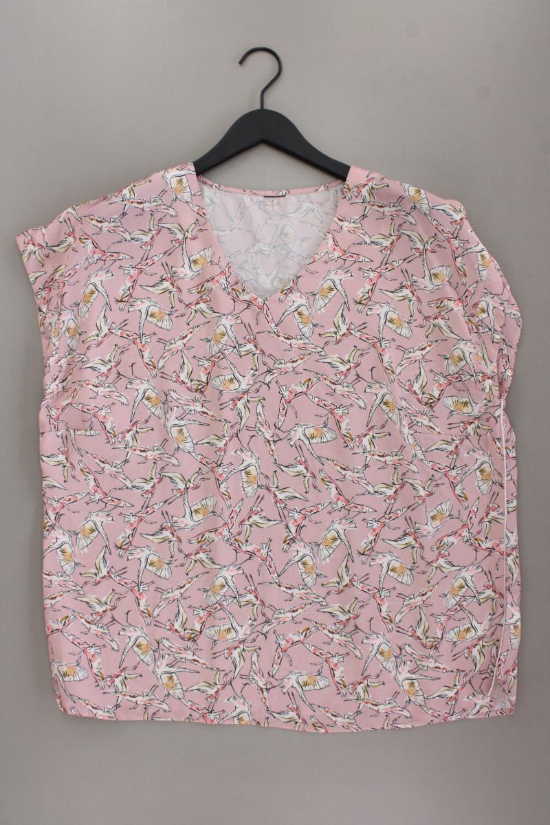 C'est Paris Bluse mit Vogelmuster Gr. 46 mit Tierdruck neuwertig Kurzarm rosa