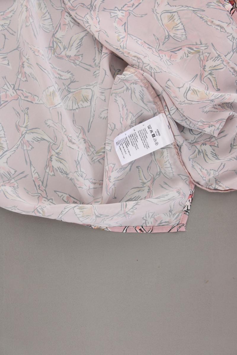 C'est Paris Bluse mit Vogelmuster Gr. 46 mit Tierdruck neuwertig Kurzarm rosa