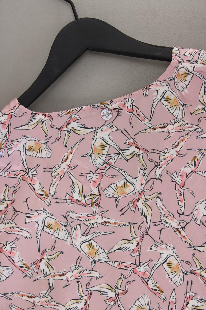 C'est Paris Bluse mit Vogelmuster Gr. 46 mit Tierdruck neuwertig Kurzarm rosa