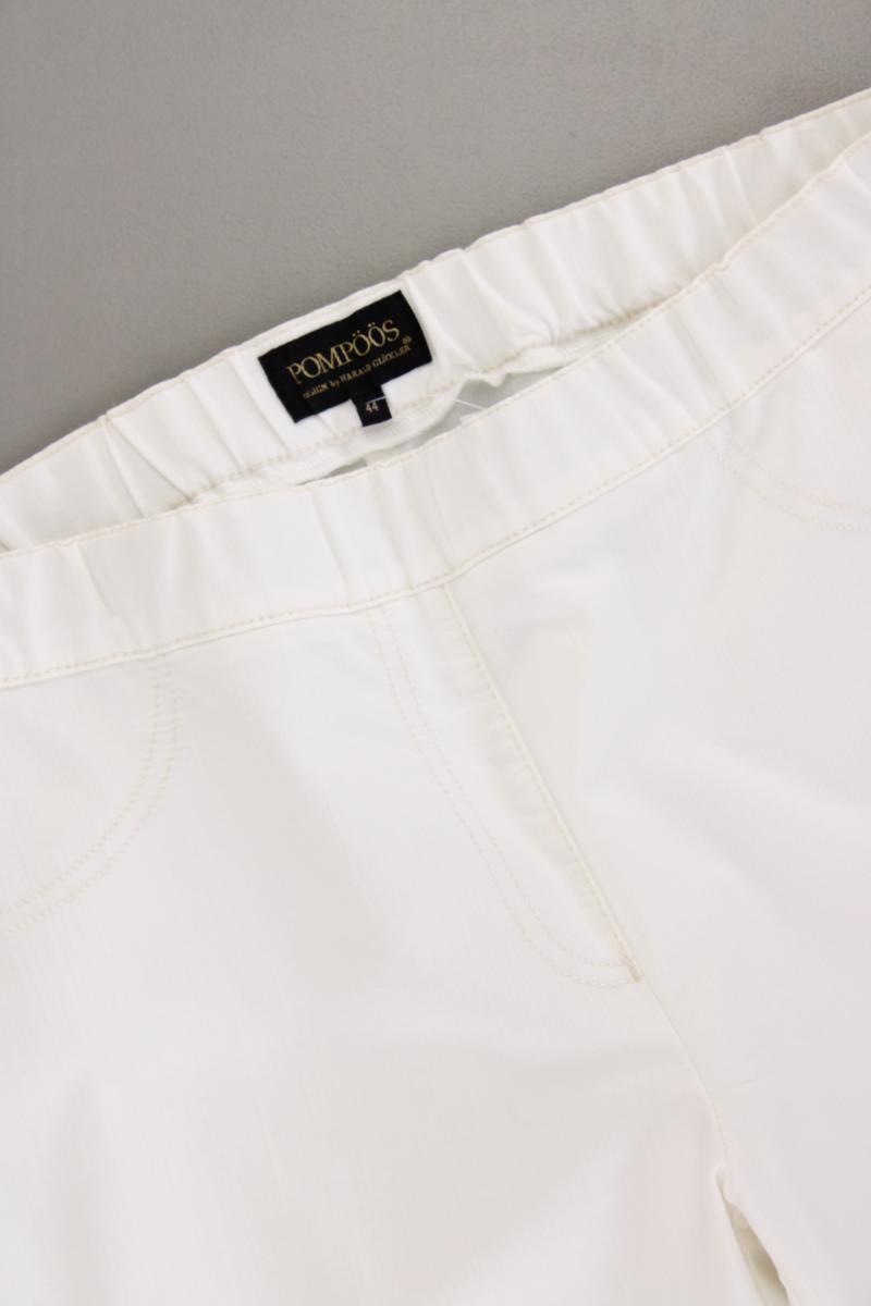 POMPÖÖS by Harald Glööckler Stretchhose Gr. 44 neuwertig creme aus Baumwolle