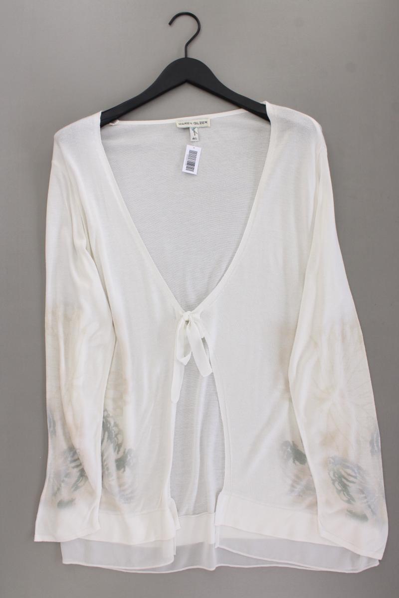 Maren Gilzer QVC Strickjacke Gr. 46 Langarm creme aus Viskose