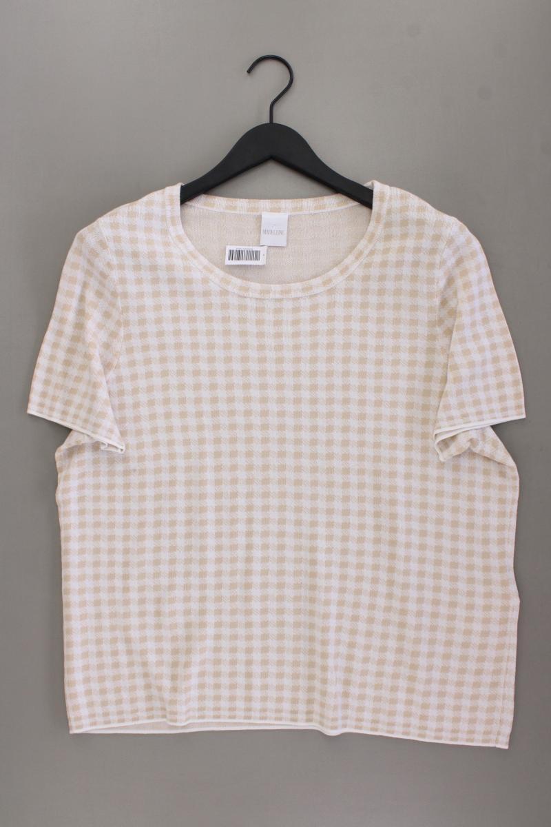 Madeleine Strickshirt Gr. 48 Kurzarm creme aus Viskose