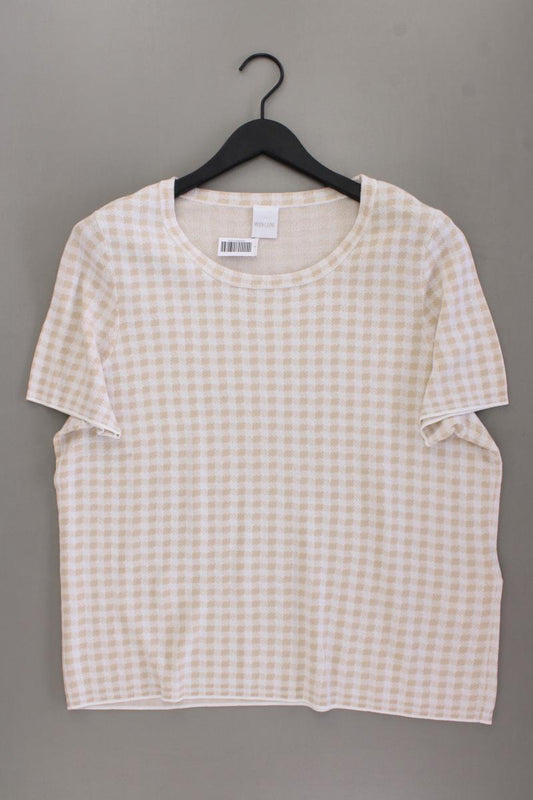 Madeleine Strickshirt Gr. 48 Kurzarm creme aus Viskose