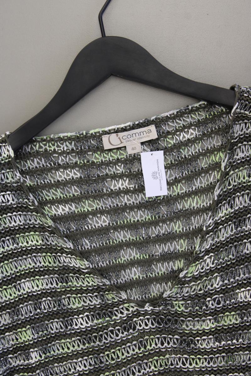 comma, Grobstrickpullover Gr. 40 neuwertig olivgrün aus Polyacryl
