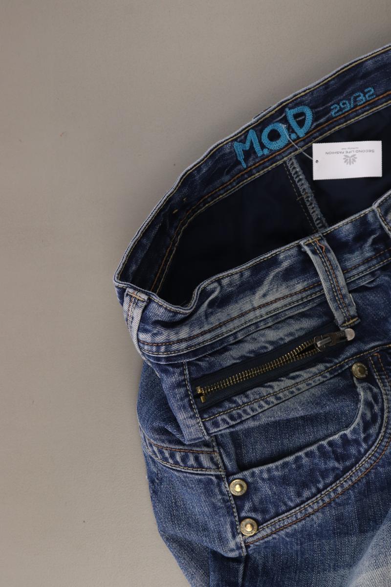 M.O.D Straight Jeans Gr. W29/L32 blau aus Baumwolle
