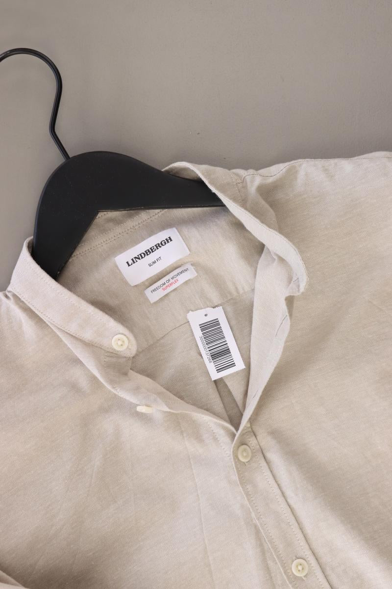 LINDBERGH Langarmhemd für Herren Gr. Hemdgröße 37/38 creme aus Baumwolle