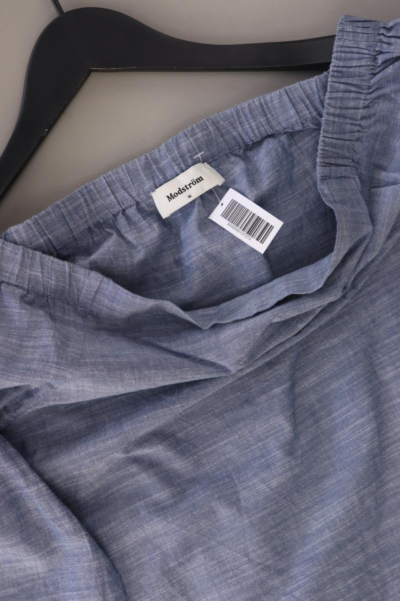 Modström Schulterfreie Bluse Gr. M 3/4 Ärmel mit Carmen-Ausschnitt blau