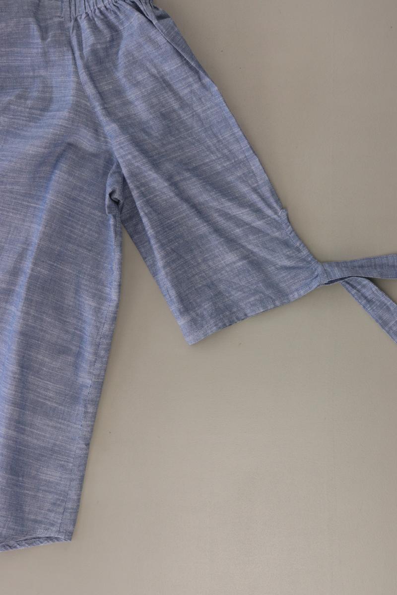 Modström Schulterfreie Bluse Gr. M 3/4 Ärmel mit Carmen-Ausschnitt blau