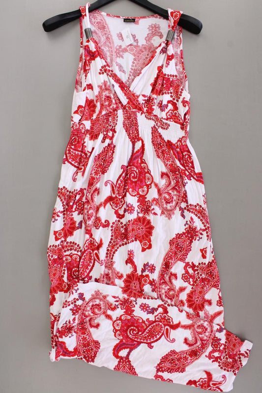 Lascana Maxikleid Gr. 44 mit Paisleymuster Ärmellos rot aus Viskose