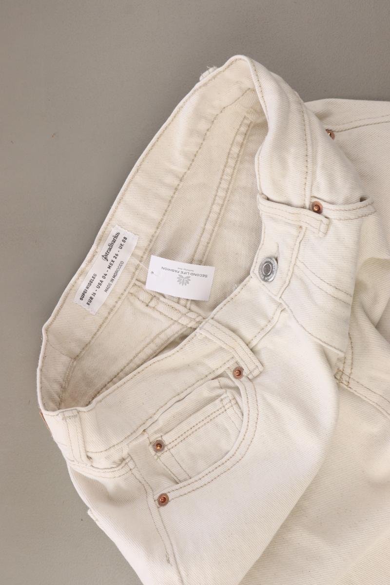 Stradivarius Mom Jeans Gr. 36 creme aus Baumwolle