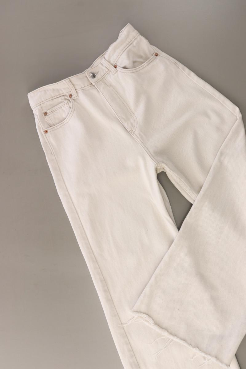 Stradivarius Mom Jeans Gr. 36 creme aus Baumwolle