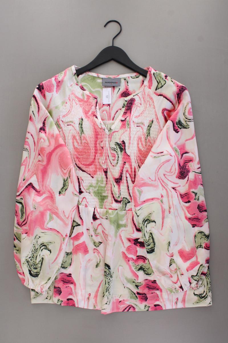 Nanna Bluse Gr. 42/44 neuwertig Langarm mehrfarbig aus Polyester