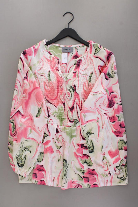 Nanna Bluse Gr. 42/44 neuwertig Langarm mehrfarbig aus Polyester