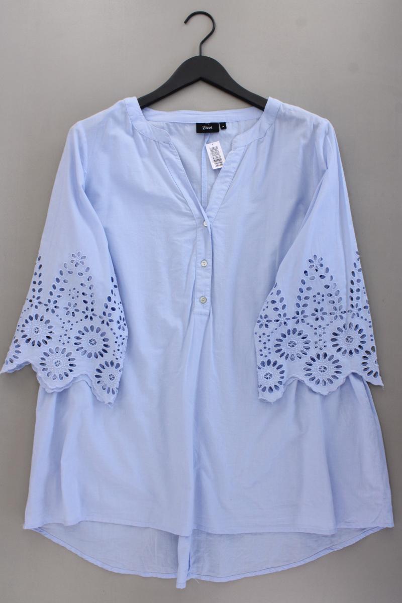 Zizzi Oversize-Bluse Gr. 46/48 3/4 Ärmel blau